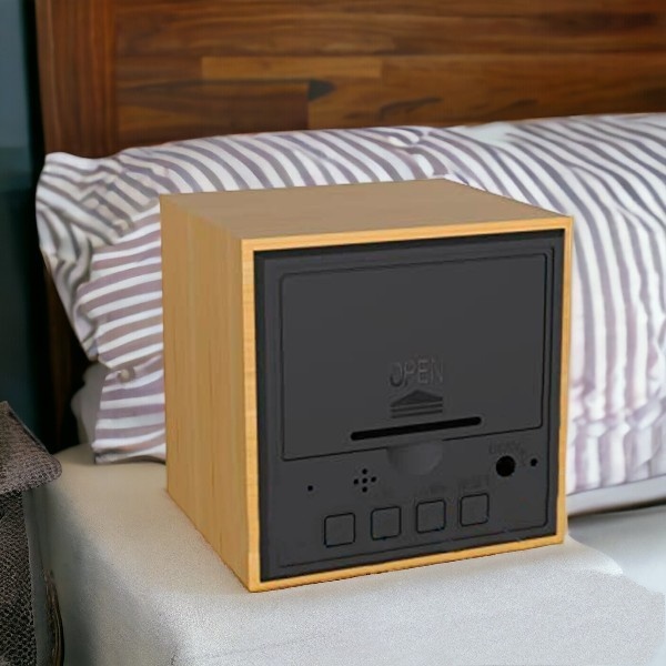 Многофункциональные часы - погодная станция / Электронные часы с корпусом кубической формы